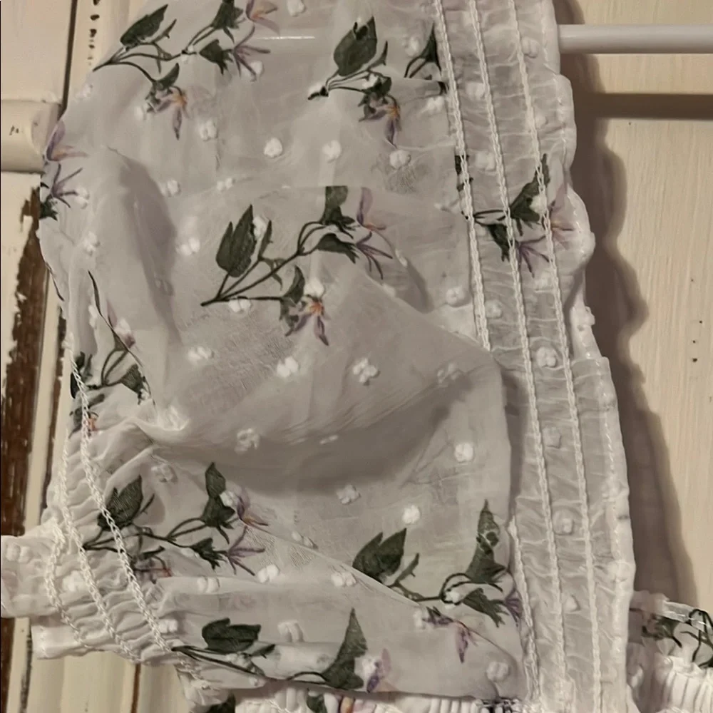 o.p.t White and Green Tiered Ruffled Sundress - Picture 7 of 12